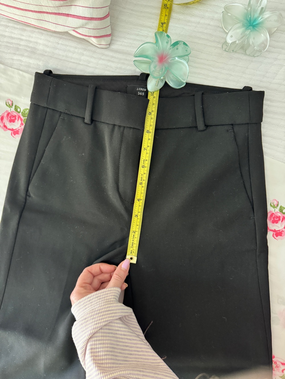 NWT, J. Crew Black Wide Leg Crop Summer Office Pants, 00/XS - Picture 10 of 10